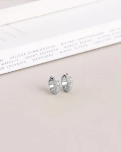 Beaded Örhängen Small Silver><noscript><img width=