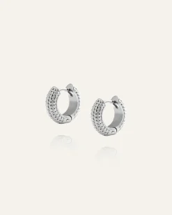 Beaded Örhängen Small Silver><noscript><img width=