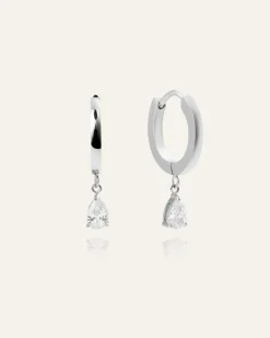 Belle Hoops Örhängen Silver>Mockberg Sale