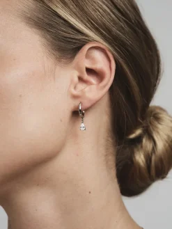 Belle Hoops Örhängen Silver><noscript><img width=