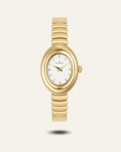 Mockberg Belle Oval Klocka Guld MB1418>Klockor New