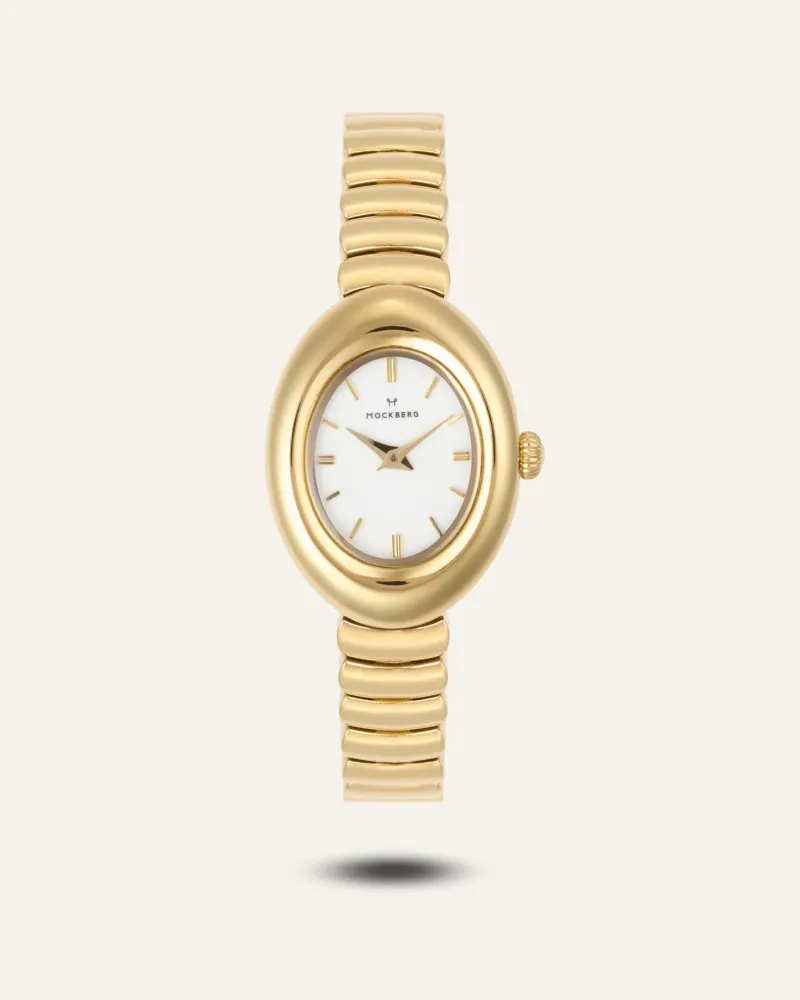 Mockberg Belle Oval Klocka Guld MB1418>Klockor New