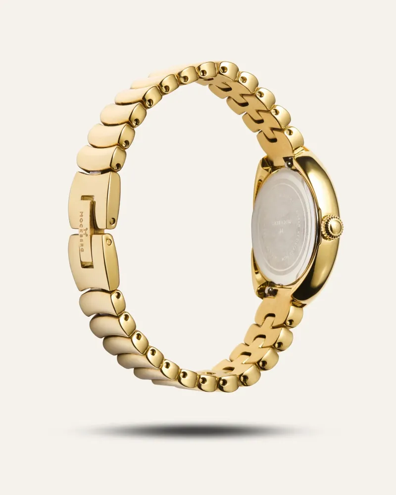 Mockberg Belle Oval Klocka Guld MB1418>Klockor New