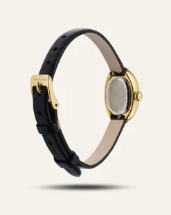 Mockberg Belle Oval Petite Läder Klocka Guld MB1412><noscript><img width=
