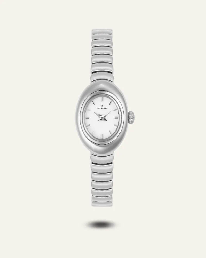 Mockberg Belle Oval Petite Klocka Silver MB1417>Klockor Online