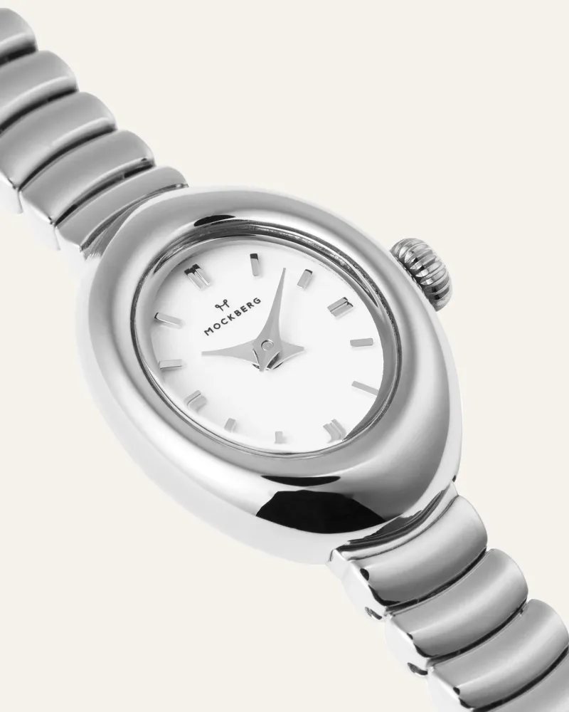 Mockberg Belle Oval Petite Klocka Silver MB1417>Klockor Online