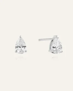 Belle Studs Medium Silver>Mockberg Clearance