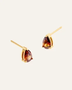 Belle Studs Örhängen Medium Guld – Coffee>Mockberg