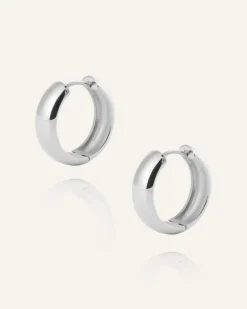 Brave Medium Hoops Örhängen Silver><noscript><img width=