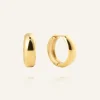 Brave Medium Hoops Örhängen Guld>Mockberg Sale