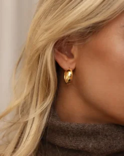 Brave Medium Hoops Örhängen Guld><noscript><img width=