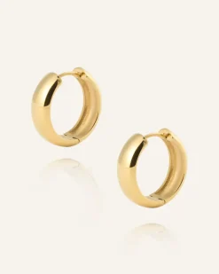 Brave Medium Hoops Örhängen Guld><noscript><img width=