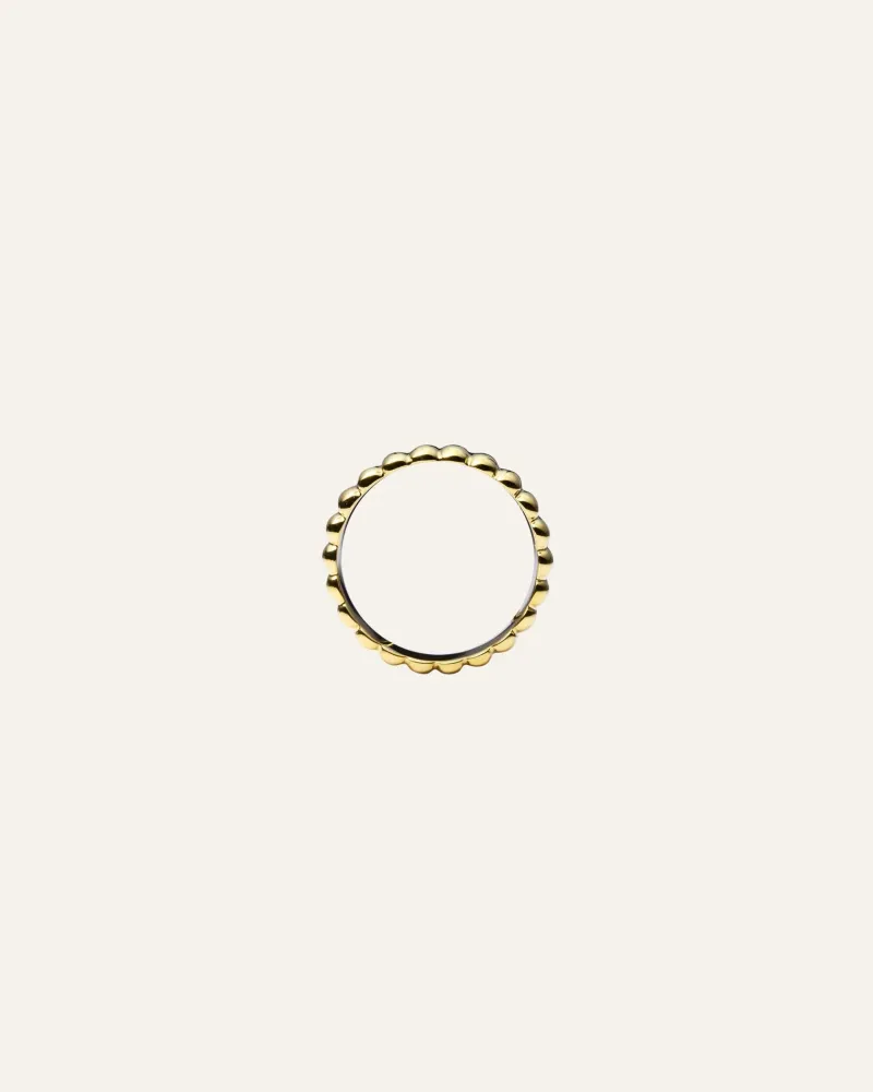 Chic Ribbed Ring Guld>Mockberg Sale