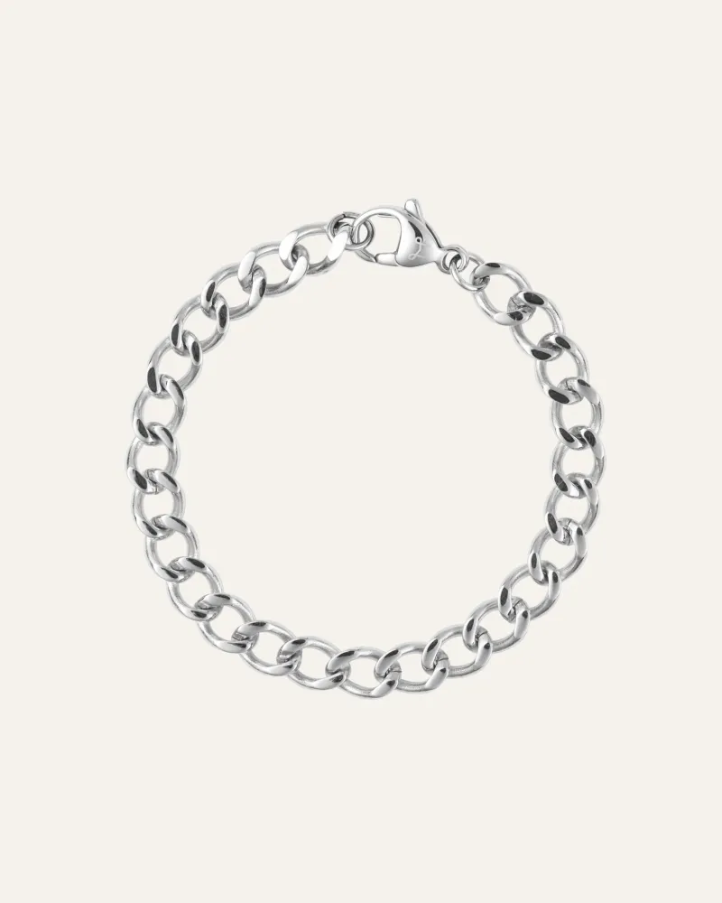 Mockberg Curb Chain Silver>Armband
