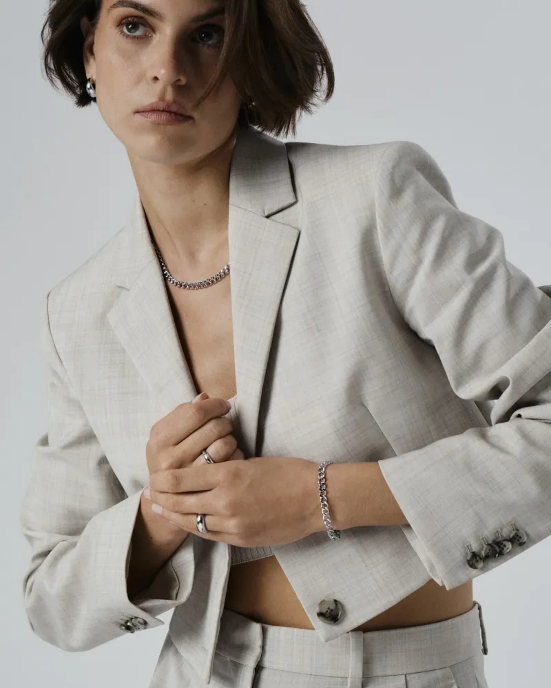 Mockberg Curb Chain Silver>Armband