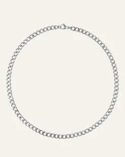 Mockberg Curb Kedje Silver>Halsband New