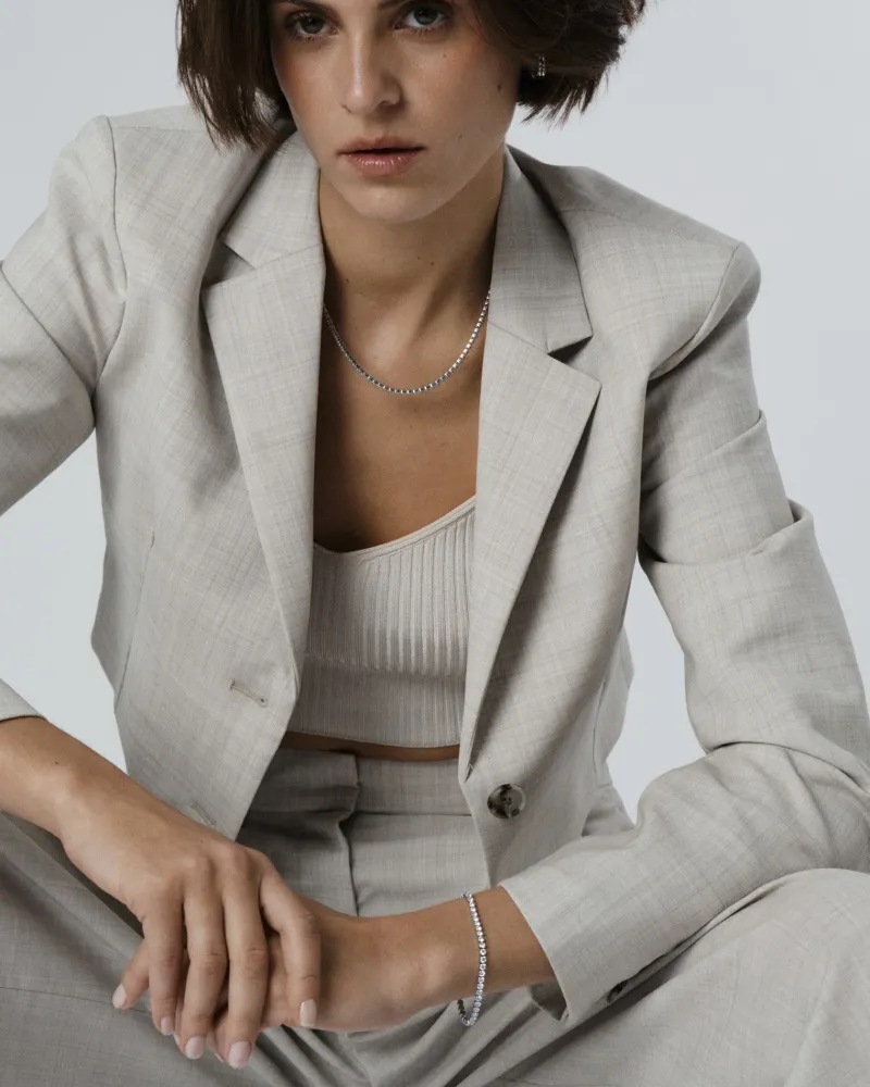 Mockberg Curb Kedje Silver>Halsband New