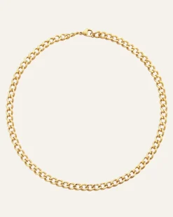 Mockberg Curb Kedje Guld>Halsband Best