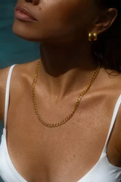 Mockberg Curb Kedje Guld>Halsband Best
