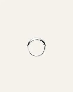 Deco Ribbed Ring Silver>Mockberg Best