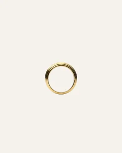 Edge Ribbed Ring Guld>Mockberg Online