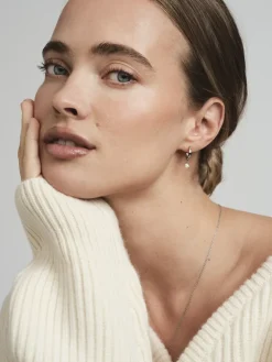 Jolie Hoops Örhängen Silver><noscript><img width=