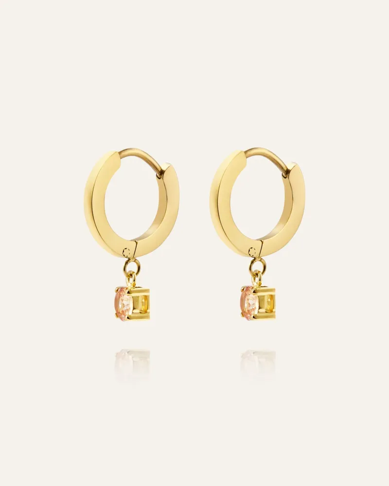 Jolie Hoops Örhängen Guld – Champagne>Mockberg Online