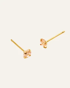 Jolie Studs Örhängen Medium Guld – Champagne>Mockberg