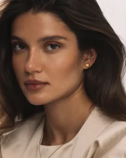 Love Gold Medium Studs><noscript><img width=