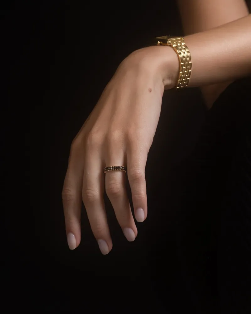 Midnight Noir Ring Guld (Mega kampanj)>Mockberg Outlet