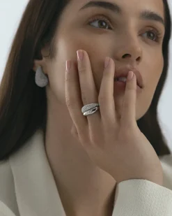 Pavé Daring Silver Ring><noscript><img width=