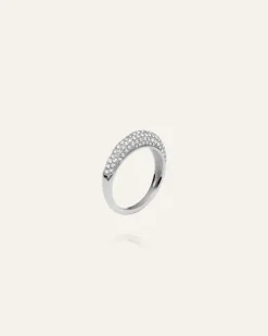 Pavé Precious Silver Ring>Mockberg Outlet