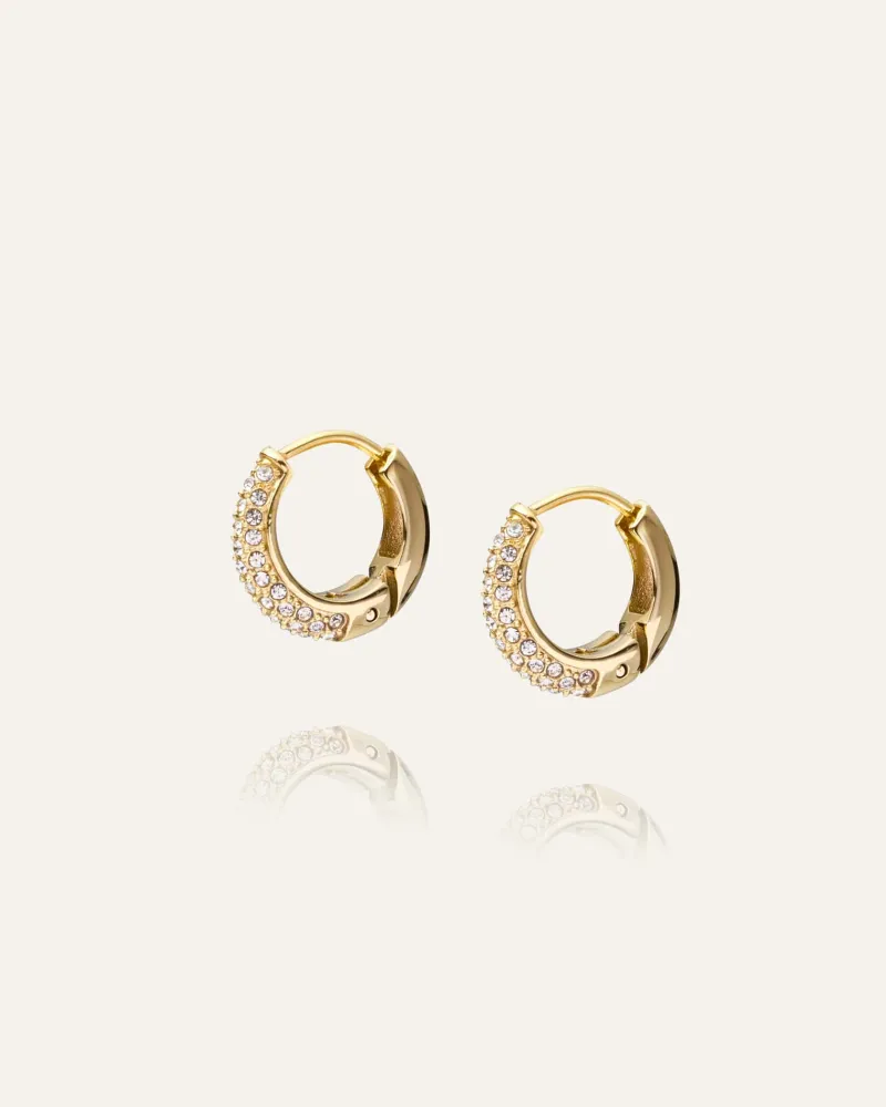 Pavé Precious Small Guld Örhängen>Mockberg New