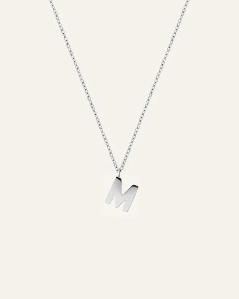 Mockberg Petite Plain Bokstav Stål>Halsband Outlet