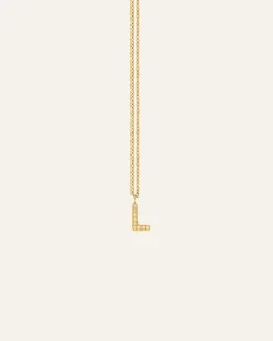 Mockberg Petite Stone Bokstav Guld>Halsband Clearance