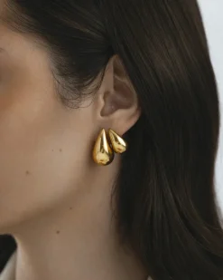 Plain Daring Small Guld Örhängen><noscript><img width=