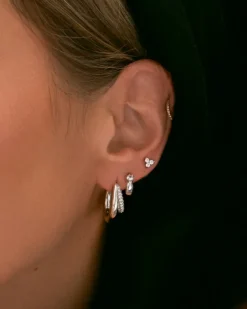 Raya Hoops Örhängen Silver><noscript><img width=