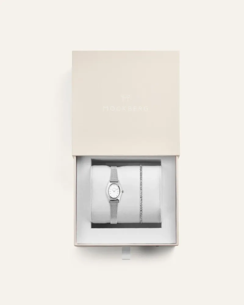 Mockberg Retro Mesh Combo Silver>Klockor Hot
