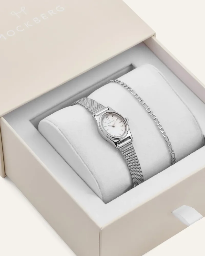Mockberg Retro Mesh Combo Silver>Klockor Hot
