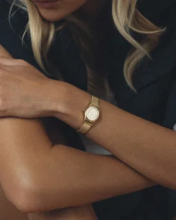 Mockberg Retro Mesh Gold Watch MB0253><noscript><img width=