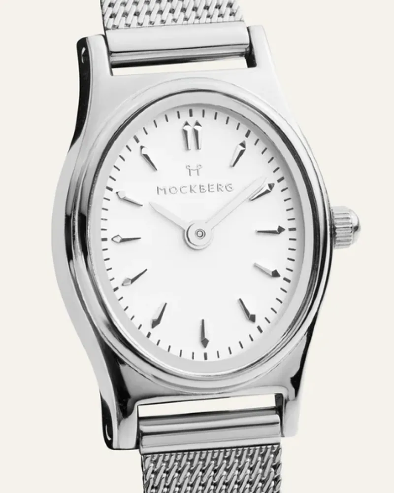 Mockberg Retro Mesh Silver Watch MB0254>Klockor Online