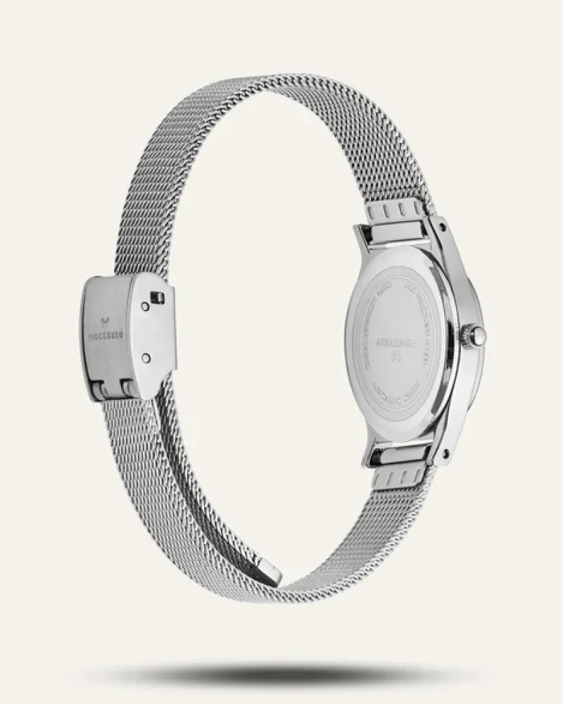 Mockberg Retro Mesh Silver Watch MB0254>Klockor Online