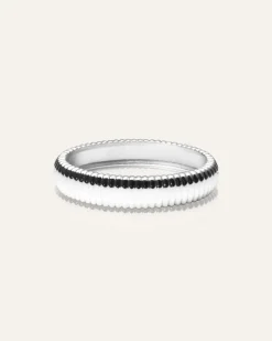 Mockberg Retro Ribbed Bangle Silver>Armband Clearance