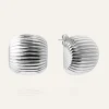 Retro Ribbed Örhängen Silver>Mockberg Best