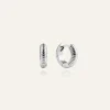Ribbed Örhängen Medium Silver>Mockberg Sale