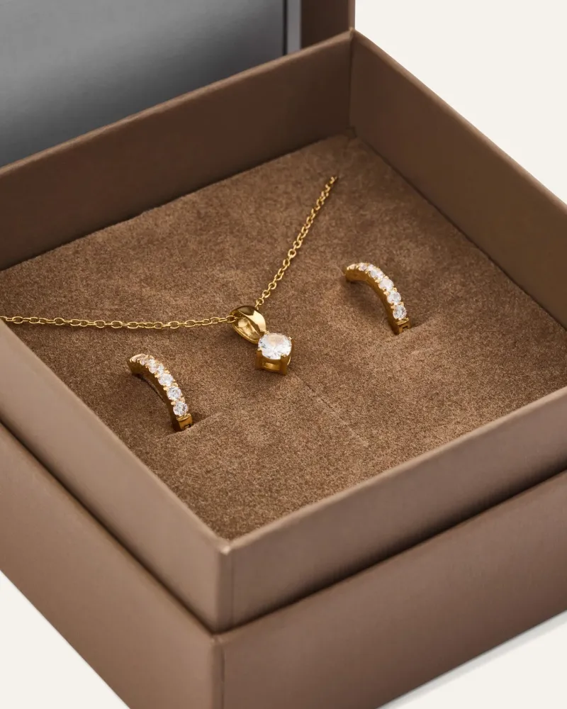 Mockberg Shiny Jolie Combo Guld>Halsband