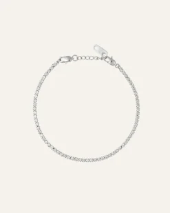 Mockberg Shiny Tennis Silver>Armband Best
