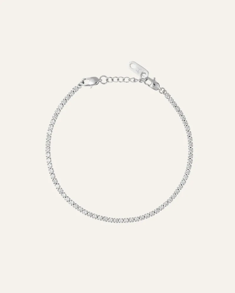 Mockberg Shiny Tennis Silver>Armband Best