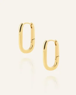Slim Medium U-Hoops Örhängen Guld (Copy)><noscript><img width=