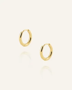 Slim Mini Hoops Örhängen Guld><noscript><img width=